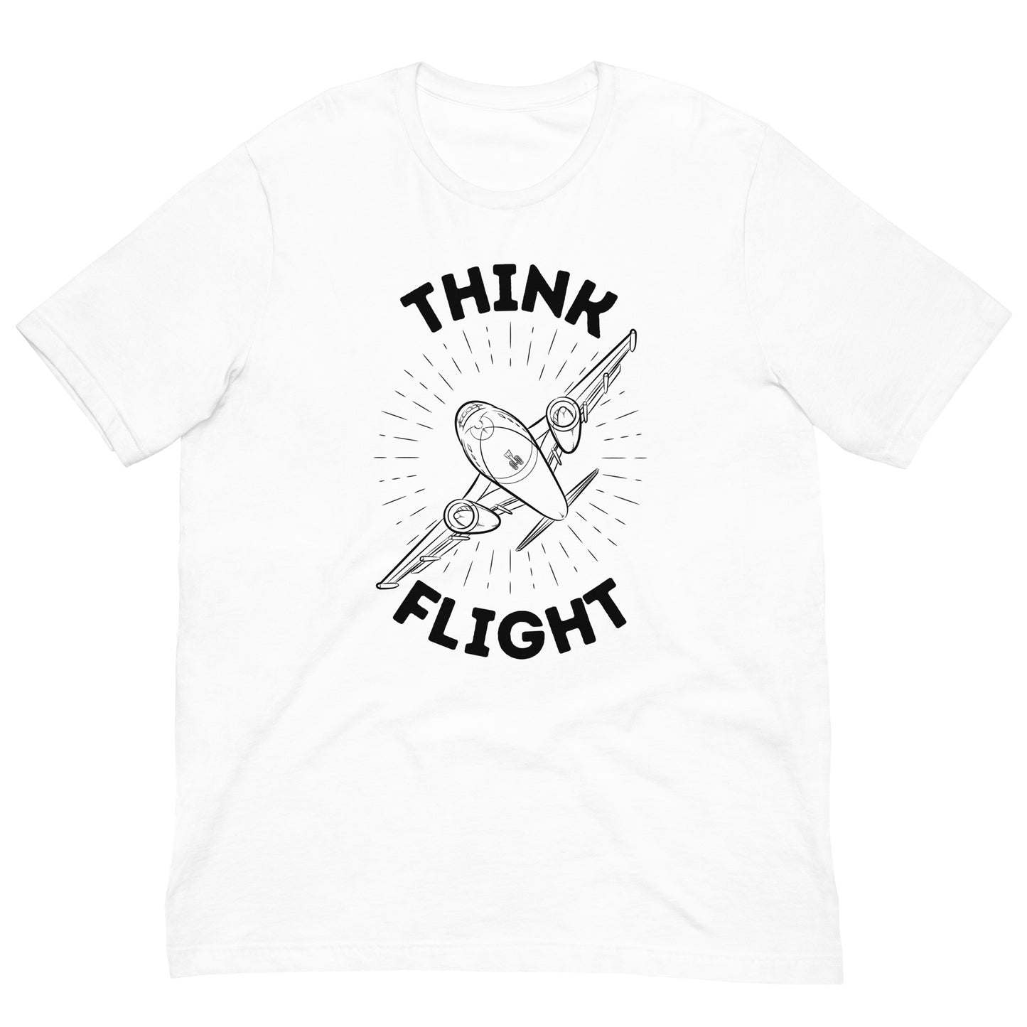 Think Flight Airplane Burst t-shirt